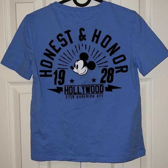 Zara  Disney Blue L.A Love story Minnie Mouse T-Shirt Sz S - Picture 5 of 12